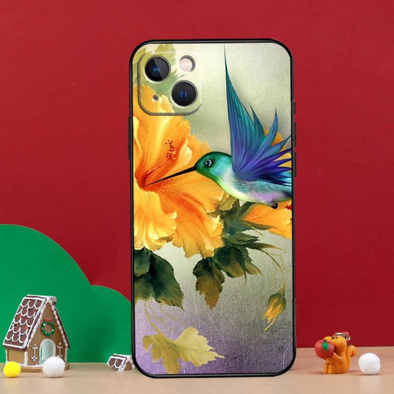 Чехол Колибри для iPhone 15 12 14 Pro Max 11 13 Mini Plus XR X XS Max Задняя крышка телефона