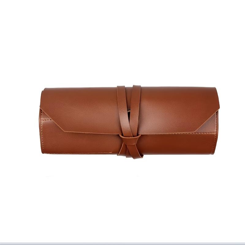 1 шт. Кожаная сумка-скрутка для инструментов с завязками, Портативный органайзер для гаечных ключей и стамесок, Удобный чехол для хранения инструментов