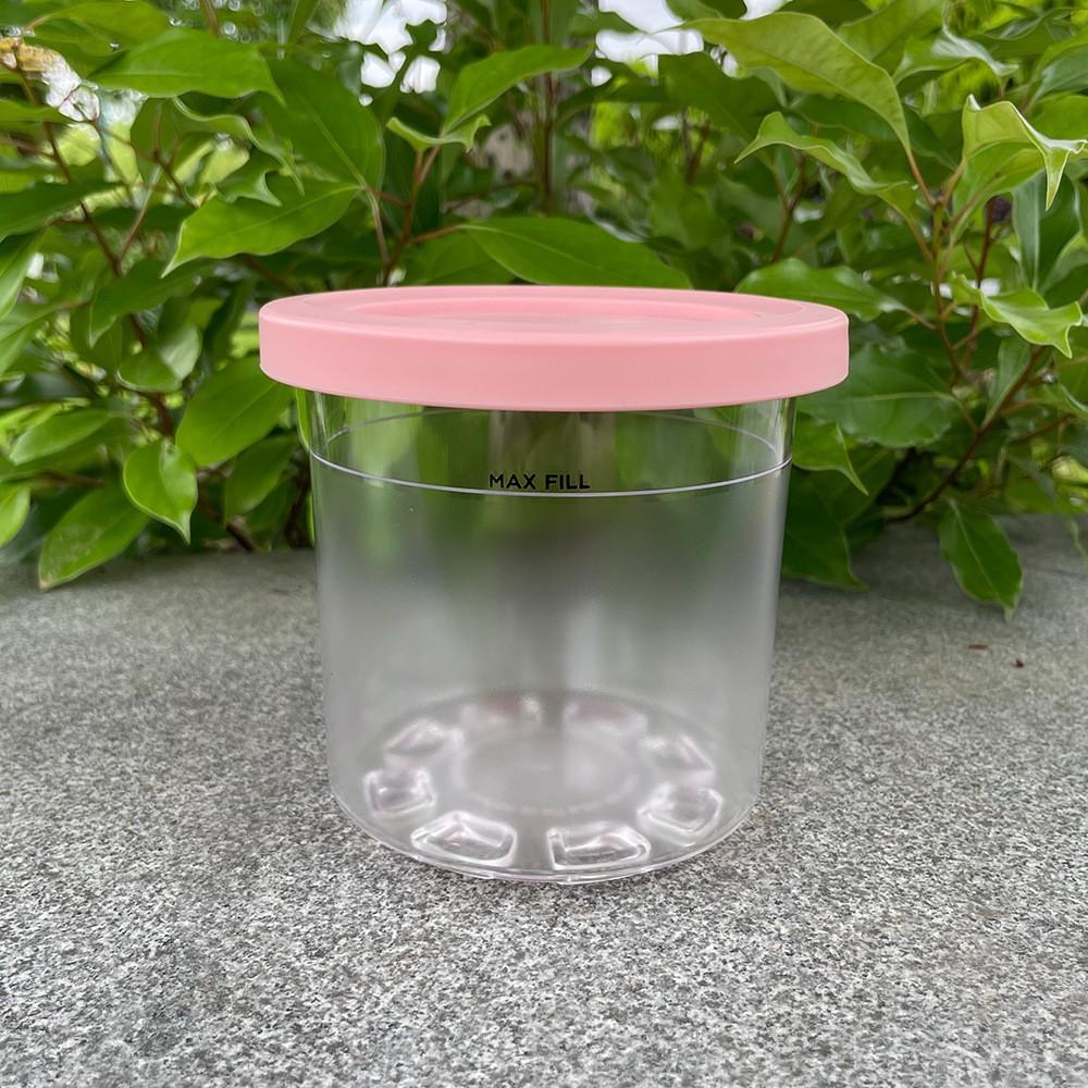 4/1PCS Ice Cream Pints Cup For Ninja Creamie Ice Cream Maker Cups Reusable Can Store Ice Cream Pints Containers With Sealing