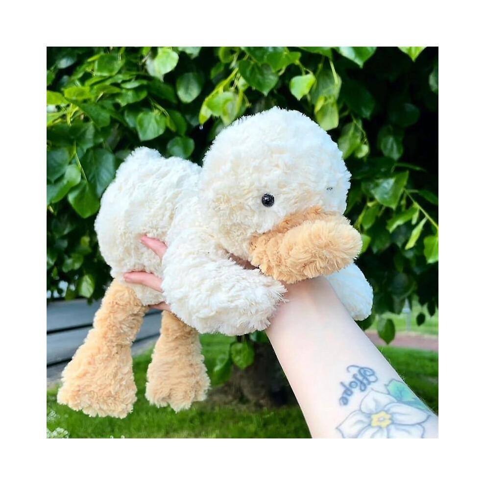 Cute Duck Stuffed Animals, Soft White Duck Plush Pillows Kawaii Hugging Squishy Duck Plushie Toys Gifts for Kids Christmas Valentine's Day