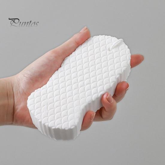 Быстрая отшелушивающая губка Отшелушивающая для ванны Мягкая 3D Удаление омертвевшей кожи Для пожилых Душевая щетка Взрослый Ребенок Тело Двусторонняя Вогнутая и выпуклая текстура