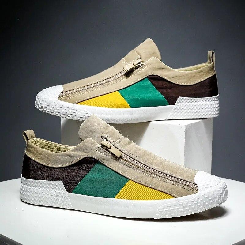 Summer Autumn Men Shoes Fashion Graffiti Men'S Sneaker Lightweight Mens Casual Shoes Low Top Breathable Black Male Canvas Shoes