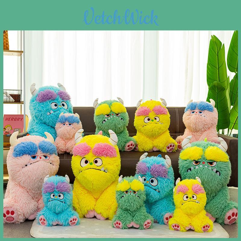 Adorable Sulley Plush Cushion With Long Hair For Kids Bedroom Decor And Gift