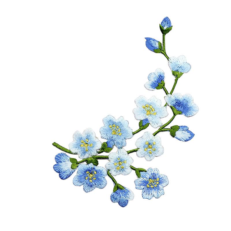 1 шт. DIY Одежда Джинсы Пальто Аксессуары Цветы Вишни Нашивки Аппликация Утюгом Цветочная Нашивка