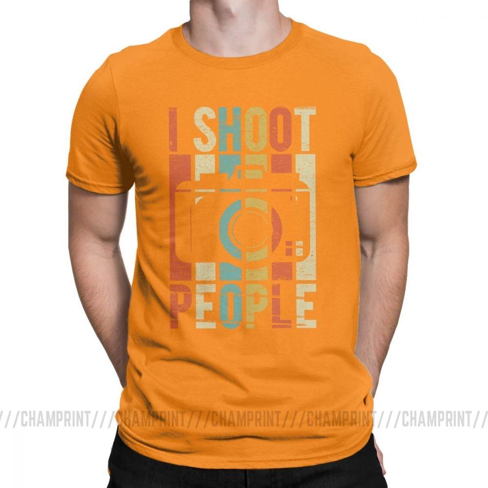 Мужская винтажная футболка с принтом 'Shoot People Photographer' Новинка 100% хлопок Футболка с коротким рукавом T
