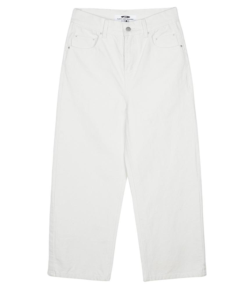FDR Straight Fit Canvas Cotton Jeans Cream
