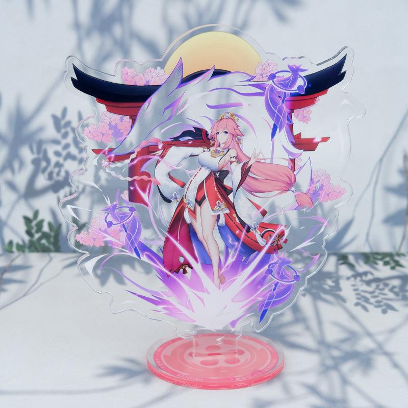 Anime Game Open World Impact Acrylic Cosplay Character Stand Acrylic Figure Stand Painted Desk Decor Ornament Gift