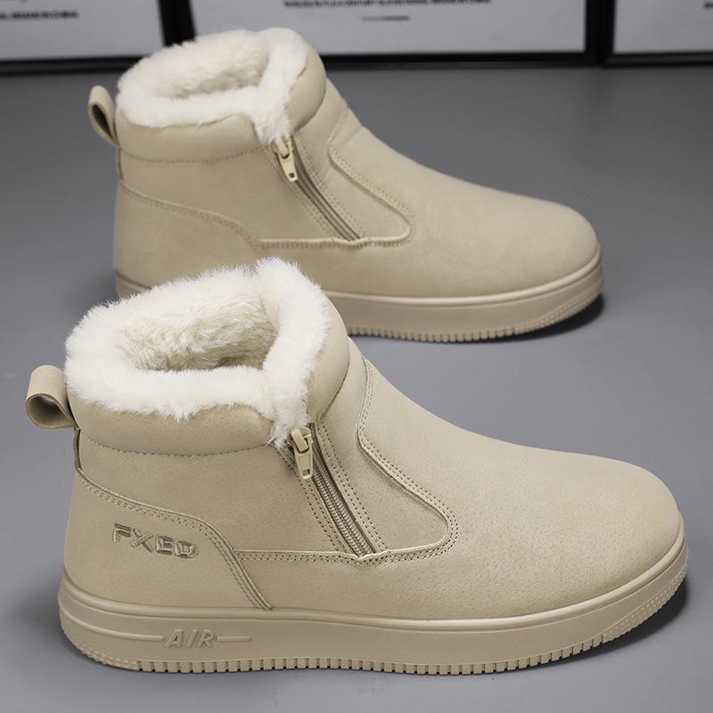 Мужские зимние высокие ботинки для снегоходов: Теплый, с бархатной подкладкой, водонепроницаемый, нескользящий, устойчивый к холоду.