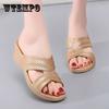 Summer Outdoor High-heeled Sandals and Slippers Plastic Non-slip Home Bathroom Slippers Thick-soled Ladies Beach Shoes Outer Wear