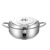 ZISIZ 20cm Double Bottom Frying Pot with Thermometer