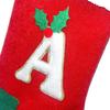 18 Inches Monogram Christmas Stockings with Letters Embroidered Initials Xmas Hanging Stockings for Fireplace Christmas Party Decoration