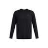 Letter Logo Print Crew Neck Long Sleeve T-Shirt Men Tops Black 1385418-001