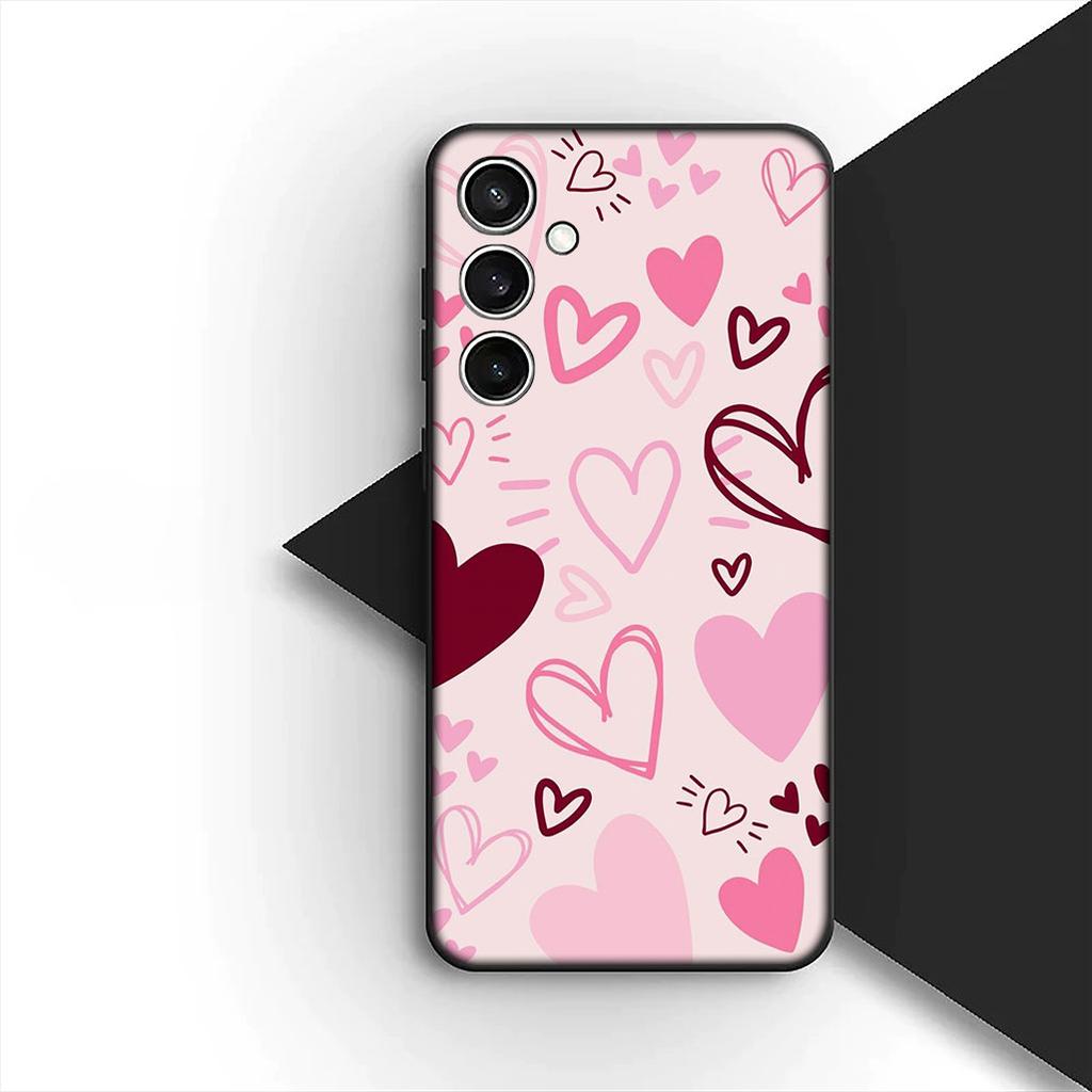 Star Dark Red Heart Love Phone Case for Xiaomi Redmi Note 12 11 10 A3 Pro 10A 10C 12C Note12 5G 4G Protective Cover