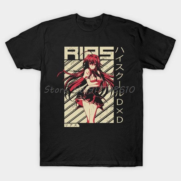 Мужская футболка Риас Гремори High School DxD Аниме Футболка Футболка Женская футболка Мужские хлопковые футболки Уличная одежда Харадзюку