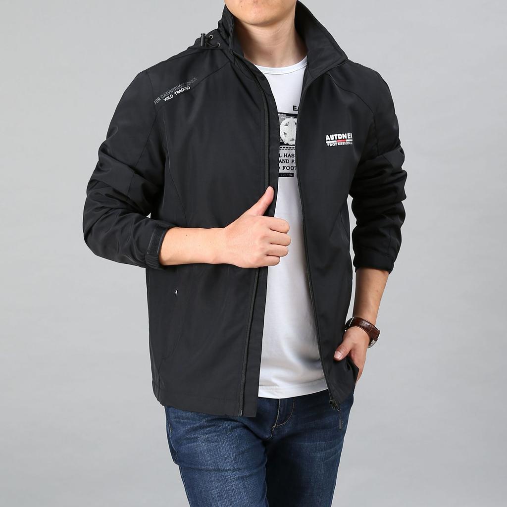 Весенне-осенняя мужская куртка, повседневная куртка для активного отдыха, свободный большой размер, ветрозащитный водонепроницаемый быстросохнущий дышащий верх