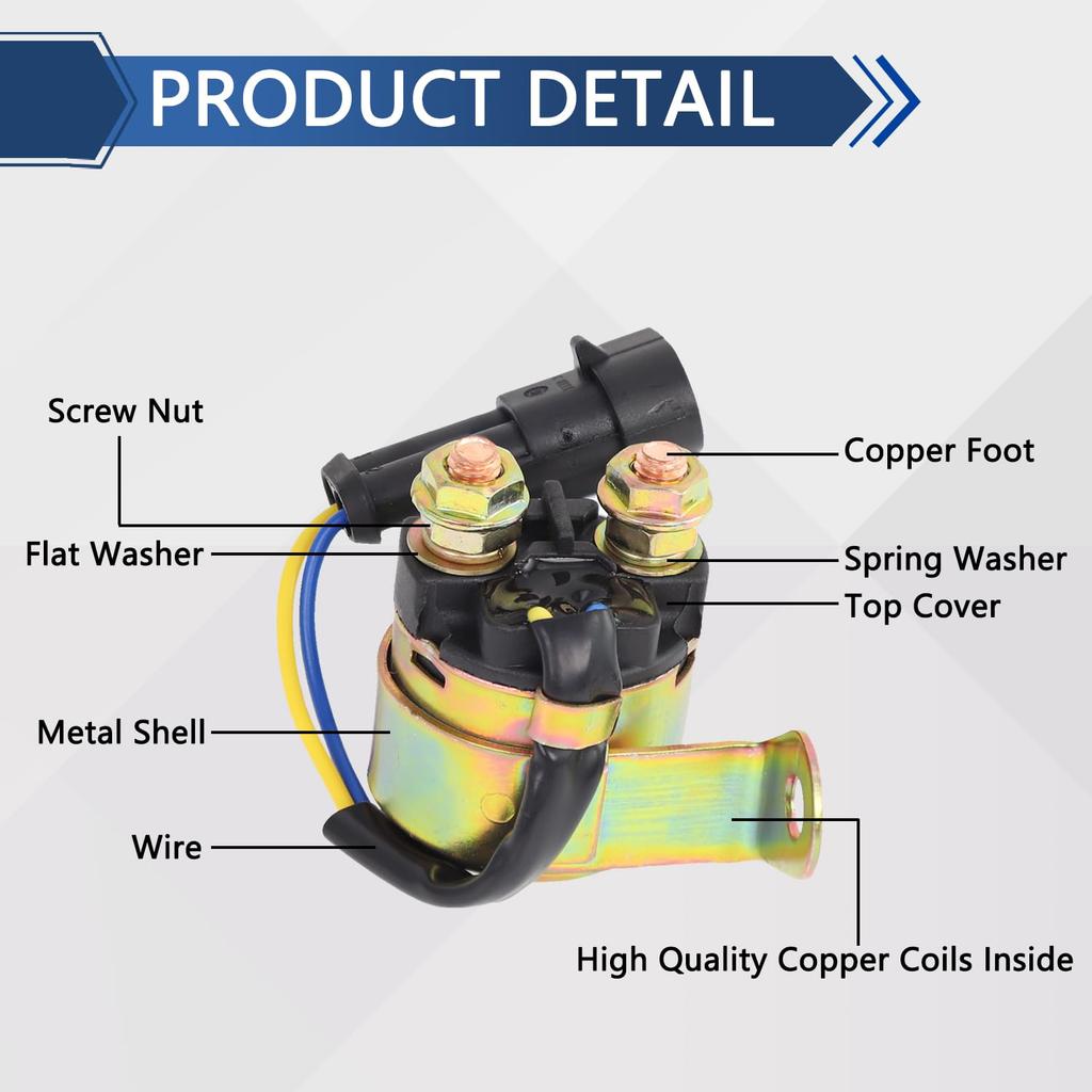 Реле соленоида стартера совместимое с Polaris Ranger 400 500 570 700 800 RZR 4 XP S 570 800 900 Sportsman 500 700 800 Trail Boss 330 Trail Blazer