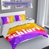 3pcs Spezi logo pattern bedding set duvet cover set includes duvet cover &pillowcases, perfect all season bedroom decoration & gift
