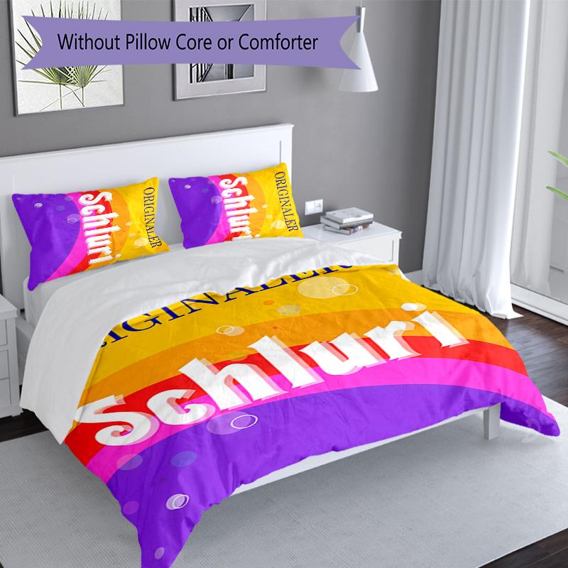3pcs Spezi logo pattern bedding set duvet cover set includes duvet cover &pillowcases, perfect all season bedroom decoration & gift