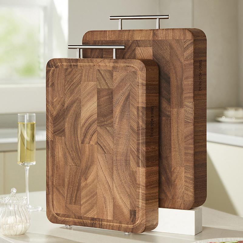 Разделочная доска с антибактериальным покрытием, устойчивая к плесени, двусторонняя, утолщенная разделочная доска из натурального массива дерева