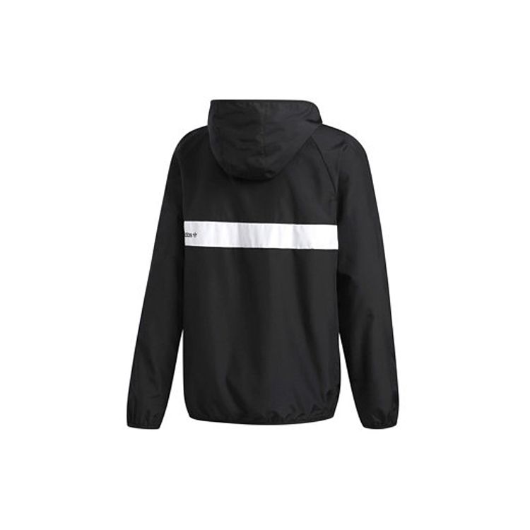 Adidas Originals Trefoil Повседневная спортивная ветровка Мужские куртки Черные DH3872