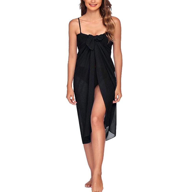 Summer Sexy Beach Skirts Women Beach Wear Chiffon Beach Wrap Skirt Towel Long Sarong Cover Up Sexy Bikini Scarf