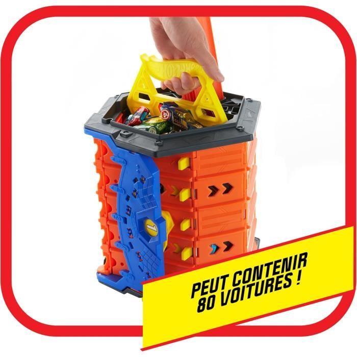 Jouet - hot wheels - action piste coffret transportable - 5 voies - inclus 1 véhicule