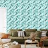 Heart Wallpaper White, Turquoise, Celadon and Mint 50x1000