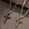 Готическая личность Панк Шип Крест Кулон Ожерелье Женская хип-хоп мода Инс стиль Милая крутая ниша Циркон Подарок