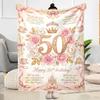 Vintage 1976 Milestone Birthday Flannel Blanket-Soft and Suitable for Sofas,Beds,Offices,Travel,All Seasons,Great Gift for Holidays and Birthdays.