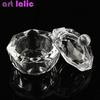 1PC Crystal Glass Dappen Dish Lid Bowl Cup Holder Manicure Equipment Nail Tool for Nail Art Acrylic Powder Liquid