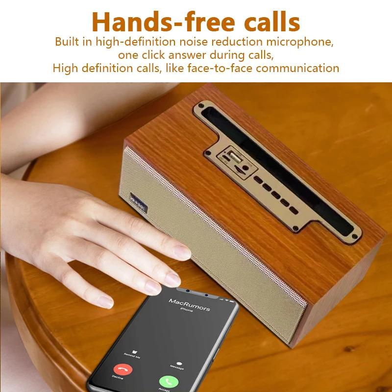 XM-505 Многофункциональный деревянный Bluetooth-динамик TWS Беспроводной сабвуфер Дистанционная звуковая система Портативный домашний кинотеатр FM-радио