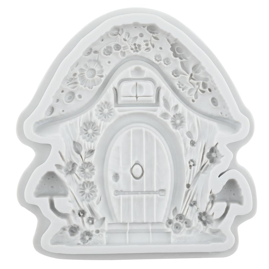 Силиконовые формы для сказочных дверей, форма для грибного домика, форма для мастики, инструменты для украшения торта, топпер для кекса, форма для шоколадных конфет, мастика, полимерная глина