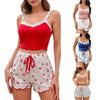 Women's Casual Lace Lace Camisole Vest Pajama Set For Home Wear Vest Pajama Set For Home Wear