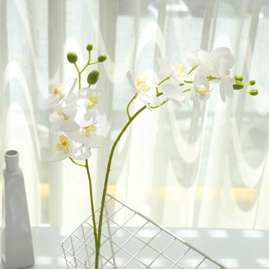 Artificial Orchid Plastic Bedside Living Room 3D Print Desktop Ornaments Simulation Plant for Office