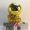 European Football Golden Ball Trophy Souvenir Soccer Spherical Champion Player Competition Award Fans Gift Home Decor