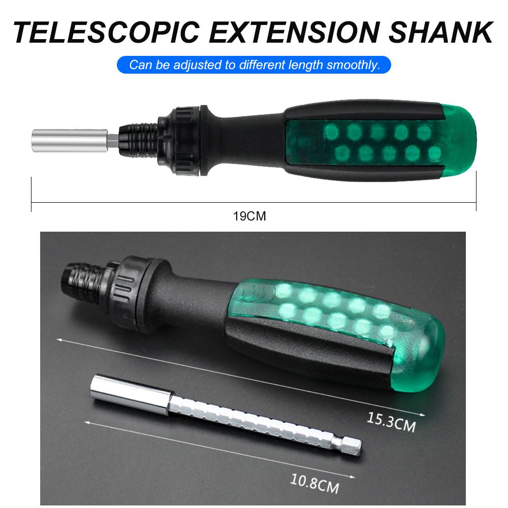 Портативные многогранные отвертки 11-в-1 Отвертка с храповым механизмом Телескопическая магнитная отвертка CR-V