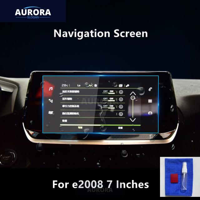 Для PEUGEOT 2008/e2008 20-22 Прозрачная защитная пленка из ТПУ для экрана навигации Защита от царапин Аксессуары Пленка Модификация