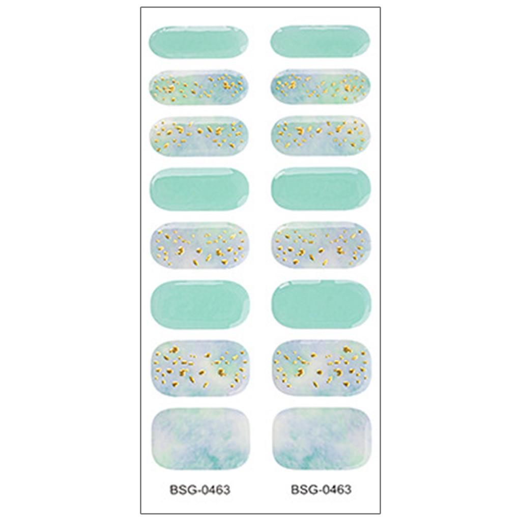 Полуотвержденные гелевые наклейки для ногтей УФ/светодиодная лампа Требуется гель-лак для ногтей Обертывания Модный дизайн Гелевые наклейки для ногтей для женщин