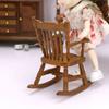 Wood Playing House Doll House Accessories Dollhouse Furniture Miniature Rocking Chair Scene Model