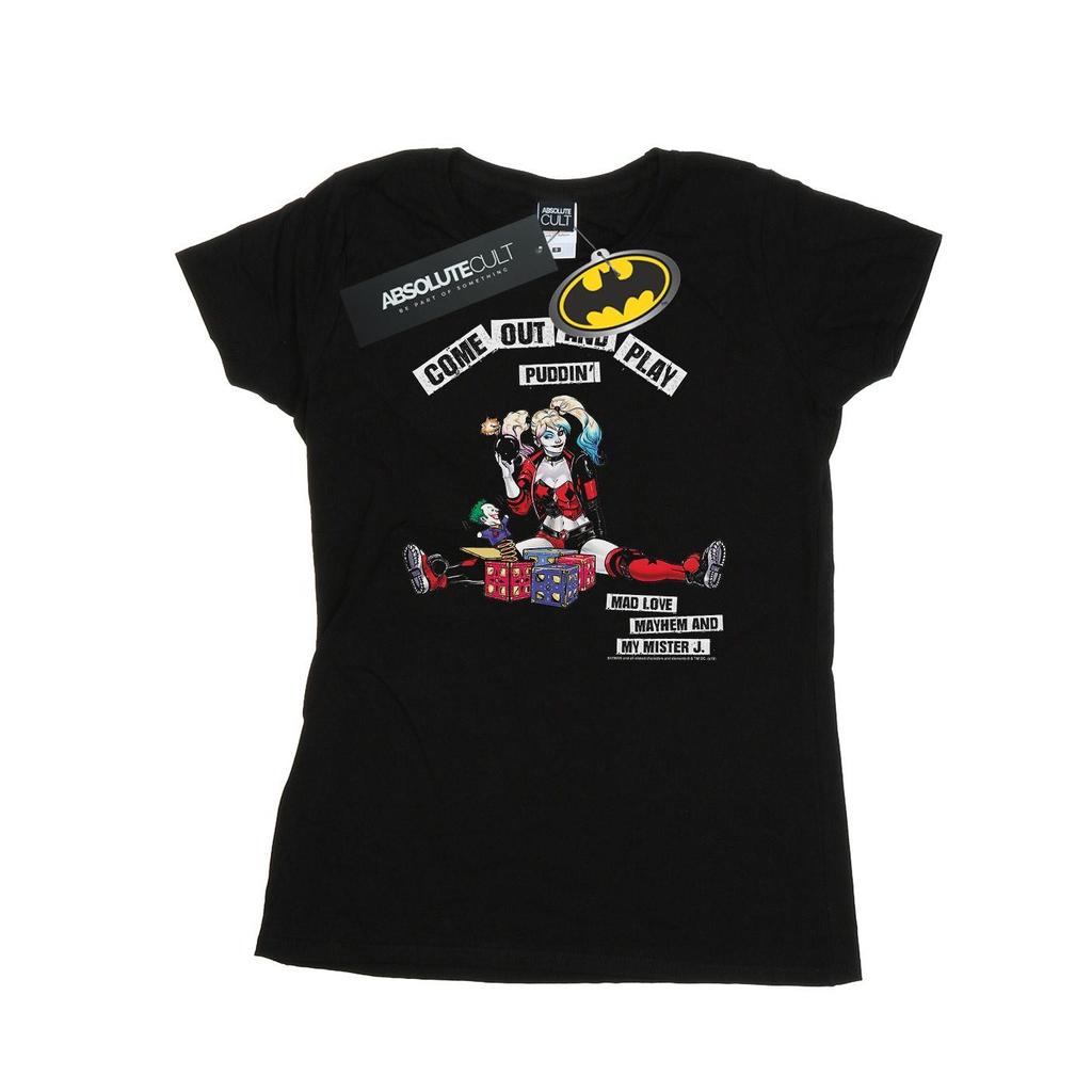 DC Comics Womens/Ladies Harley Quinn Come Out And Play Cotton T-Shirt
