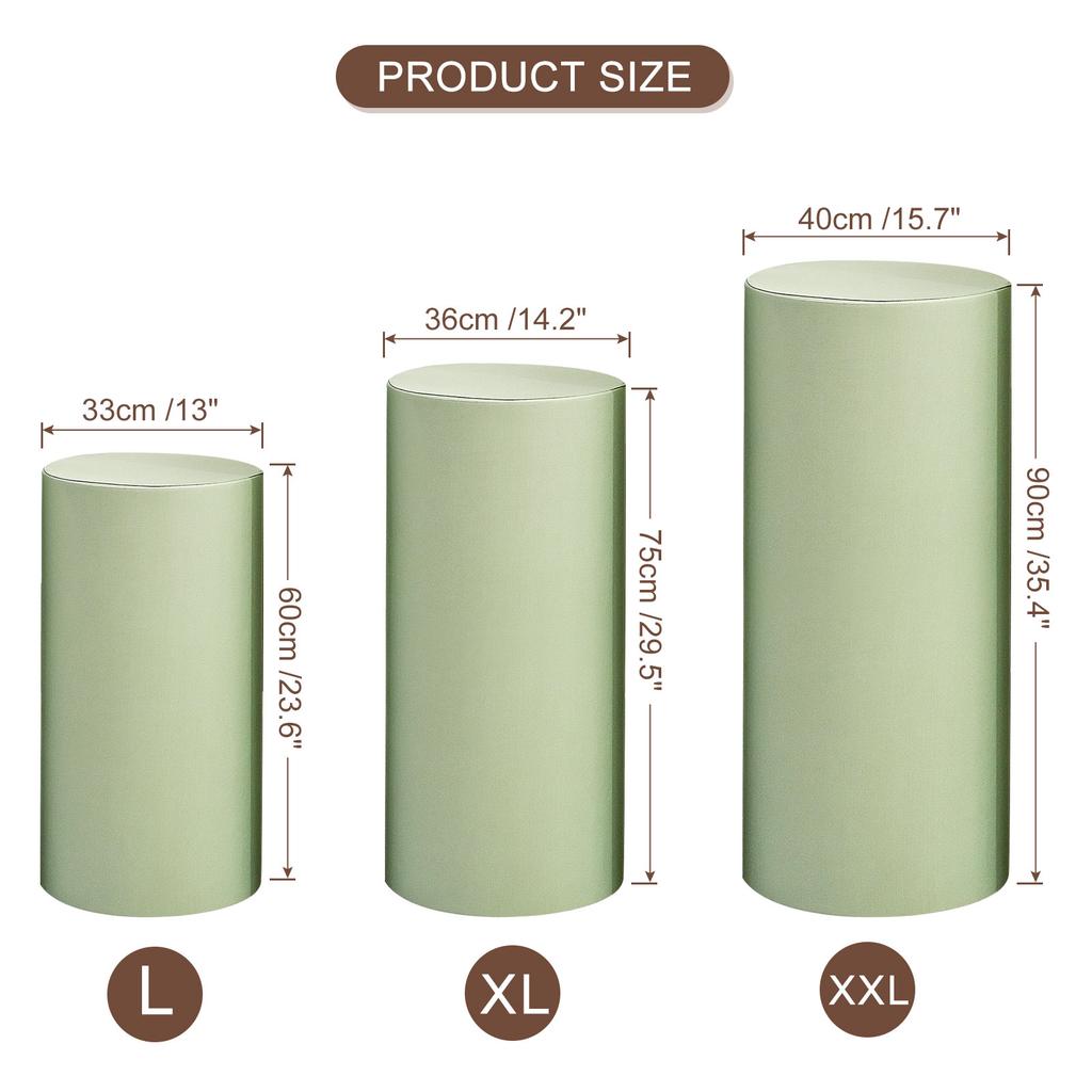 3/5 шт. Чехол для плинтуса, эластичный чехол для пьедестала, колонны, цилиндра, цилиндрические чехлы из спандекса для подставки для украшения на день рождения, свадьбу