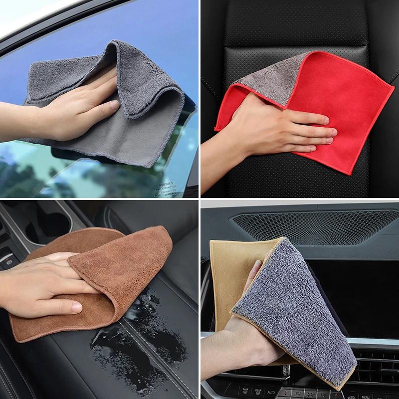 rlbn5 Suede Motorcycle Wash Towel Microfiber Cleaning Rag Cloth For Honda CB400 CB650F CBF CBR250RR CRF SH300 NC750