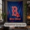 Personalized Wall Tapestry,Boston Red Sox Custom Text, Soft Fabric Wall Art For Indoor Decoration