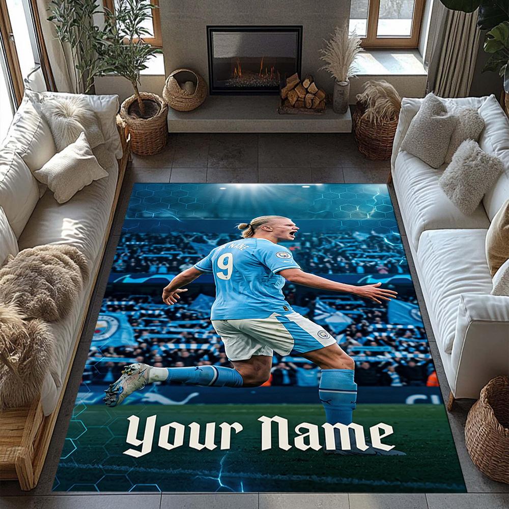 Haaland Personalized Text Carpet Perfect For Bedrooms Kitchen Outdoor Foyer Antislip Carpet Decorate Offices Perfect Gift For Friends Family