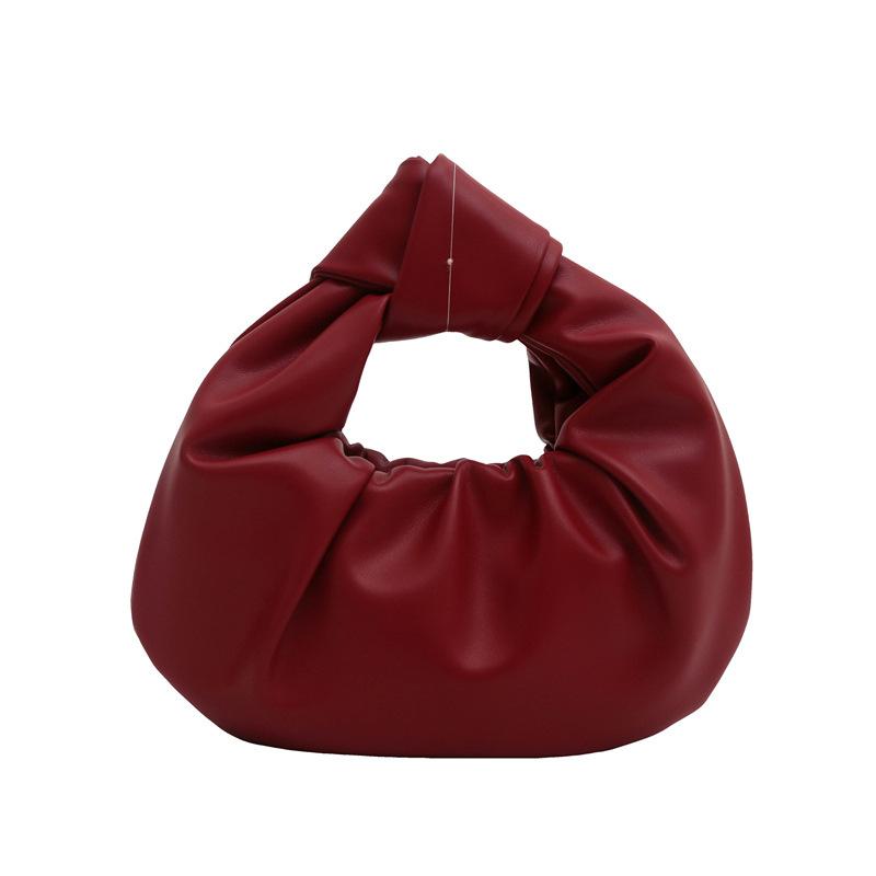 Уличный тренд плиссированная сумка 2024 осень новая фактурная сумка подмышкой женская простая маленькая свежая сумочка