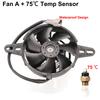 12V Motorcycle Cooling Fan Oil Cooler Engine Electric Radiator M16 Temp Sensor Switch For 150cc-250cc Motocross ATV Quad Bike