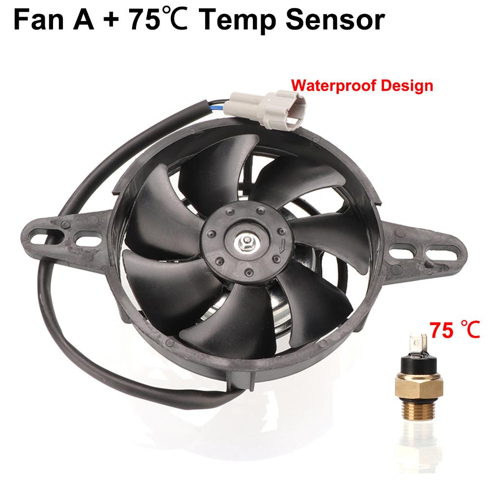 12V Motorcycle Cooling Fan Oil Cooler Engine Electric Radiator M16 Temp Sensor Switch For 150cc-250cc Motocross ATV Quad Bike
