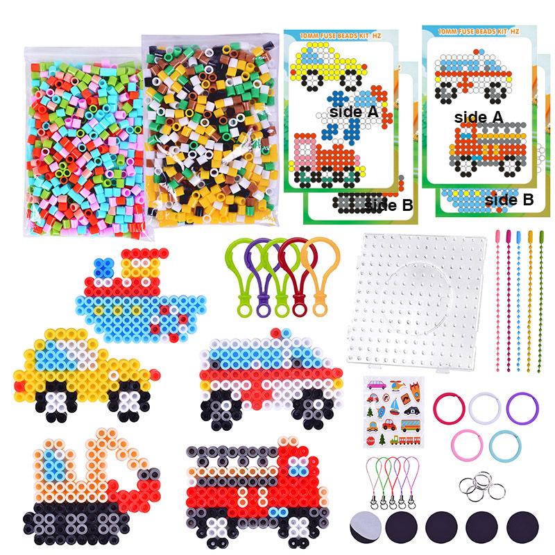 1000Pcs 10mm Fuse Beads Kit Large 1cm Beads DIY Craft Puzzle Toy for Kids Creative Gift