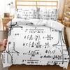 3D Mathematical Printed Bedding Set Black Down Duvet Cover AU180 * 210 Full Size Bed Cover Single/Double with Zipper Soft Quilt Cover