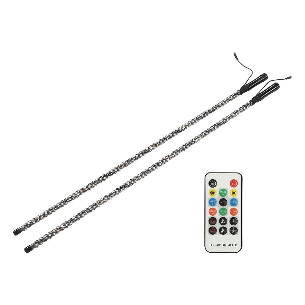 RGB LED Whip Light with Flag APP Control 300 Patterns 366 Modes 12V for UTV ATV Off Road Vehicle